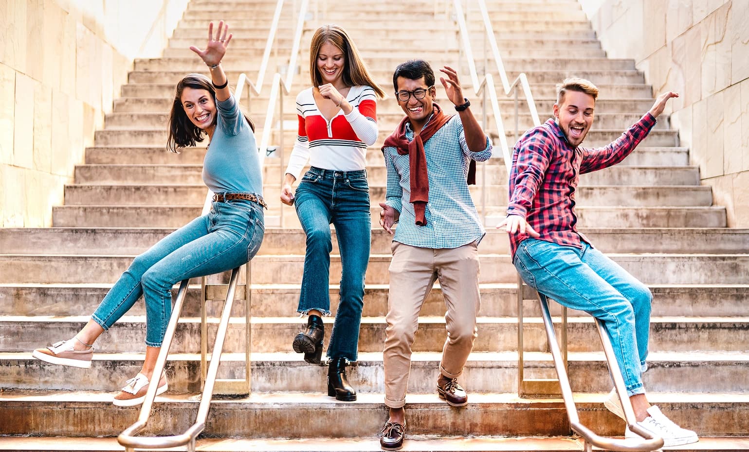 Students on campus